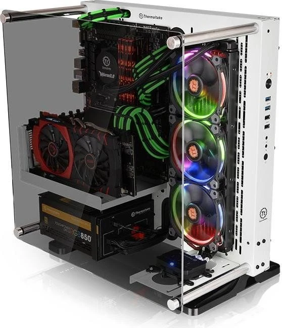 Thermaltake Core P3 Tempered Glass Snow Edition, weiß, Glasfenster