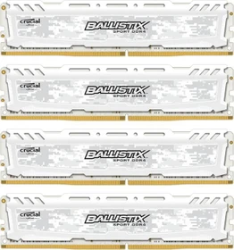Crucial Ballistix Sport LT weiß UDIMM 32GB Kit, DDR4-2400, CL16-16-16, 2RX8