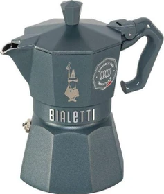 Bialetti Exclusive Moka Express Induktion 3 Tassen Espressokanne grau
