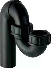 Geberit Röhrensiphon für Ausgussbecken, mit Quetschverschraubung, Einlauf vertikal und Abgang vertikal, 50/50mm