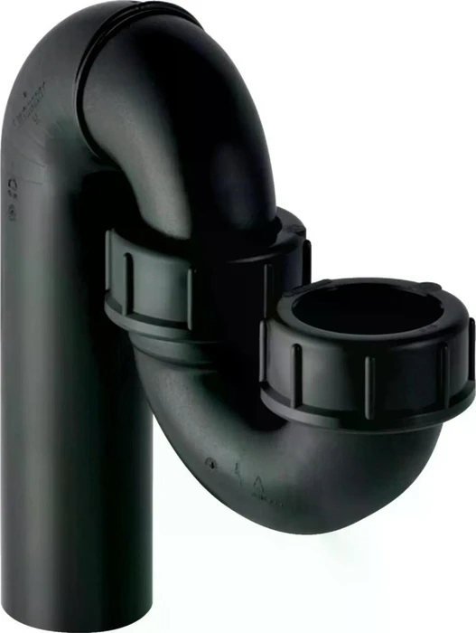 Geberit Röhrensiphon für Ausgussbecken, mit Quetschverschraubung, Einlauf vertikal und Abgang vertikal, 50/50mm