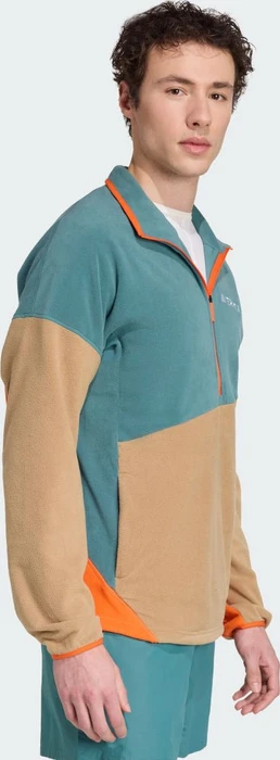 adidas Terrex Multi Climawarm Fleece Anorak preloved teal/cardboard/semi impact orange (Herren)