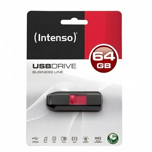 Intenso Business Line 64GB schwarz/rot, USB-A, USB 2.0