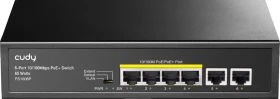 Cudy FS10 Desktop Switch, 6x RJ-45, 60W PoE+ (FS1006P)
