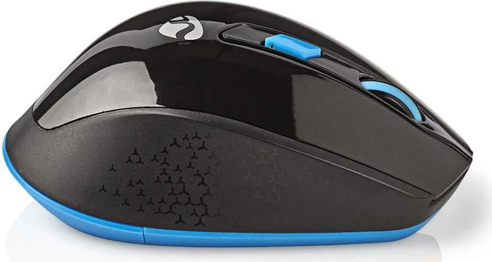 Nedis wireless Mouse with Nano Dongle, schwarz/blau, USB