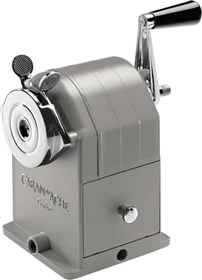 Caran d'Ache Kurbelanspitzer aus Metall grau