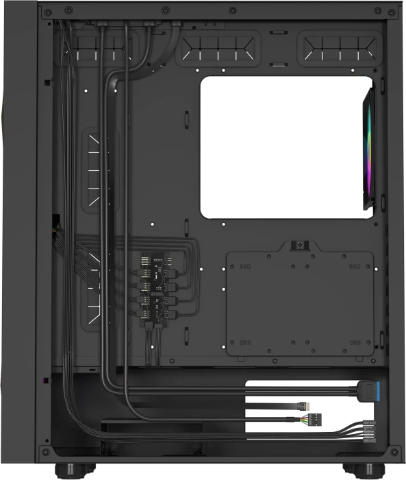 Genesis Diaxid 605 ARGB, schwarz, Glasfenster