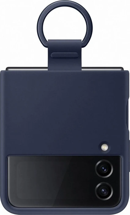 Samsung Silicone Cover with Ring für Galaxy Z Flip 4 navy