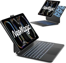 Inateck Neo Magic Magnetische Tastaturhülle für iPad Air 13"/iPad Pro 12.9", schwarz, DE