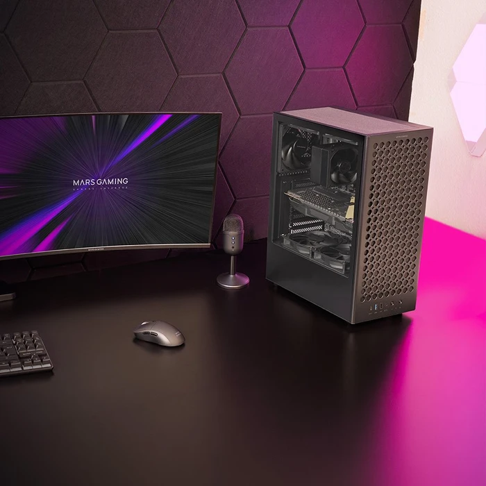 Mars Gaming MC-T800 Black, Glasfenster