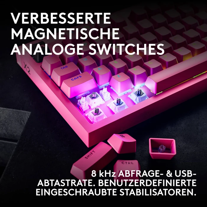 Logitech G PRO X2 TKL Rapid, magenta, KS-20 Magnetic Analog, USB, EN
