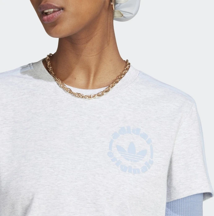 adidas Graphic T-Shirt kurzarm light grey heather (Damen)