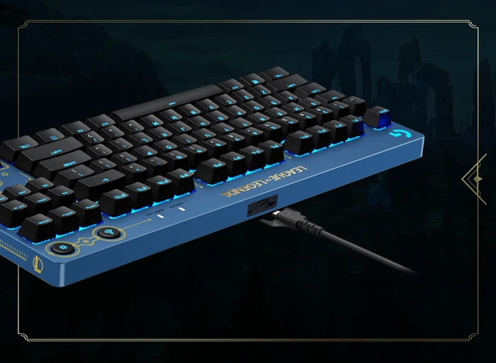 Logitech G Pro Gaming Keyboard, League of Legends Edition, TKL, GX-BROWN, USB, DE