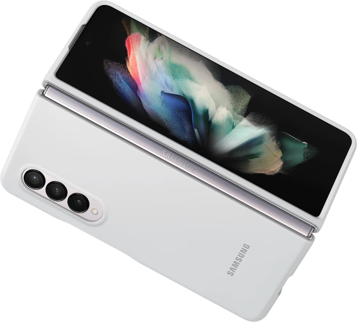 Samsung Silicone Cover für Galaxy Z Fold 3 5G weiß