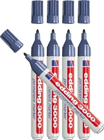 edding 3000 Permanentmarker stahlblau, 5er-Pack