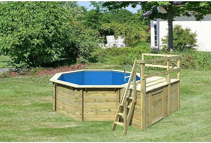 Karibu Modell 1A Frame Pool Set achteckig 358x358x124cm