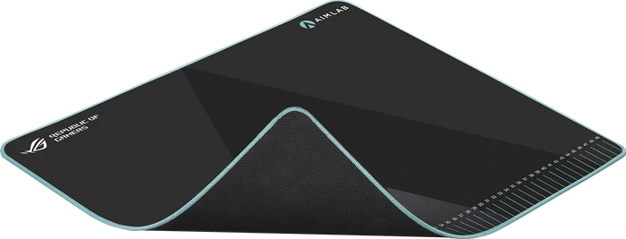 ASUS ROG Hone Ace Aim Lab Edition Gaming Mousepad, 508x420mm, grau/schwarz/hellblau