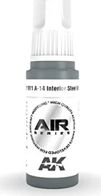 AK-Interactive 3rd Gen Acrylic Colors Air Series a-14 interior steel grey, 17ml