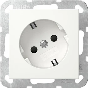 Gira System 55 SCHUKO-Steckdose reinweiß seidenmatt