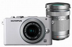 Olympus PEN E-PL3 weiß mit Objektiv M.Zuiko digital 14-42mm 3.5-5.6 II und M.Zuiko digital ED 40-150mm 4.0-5.6