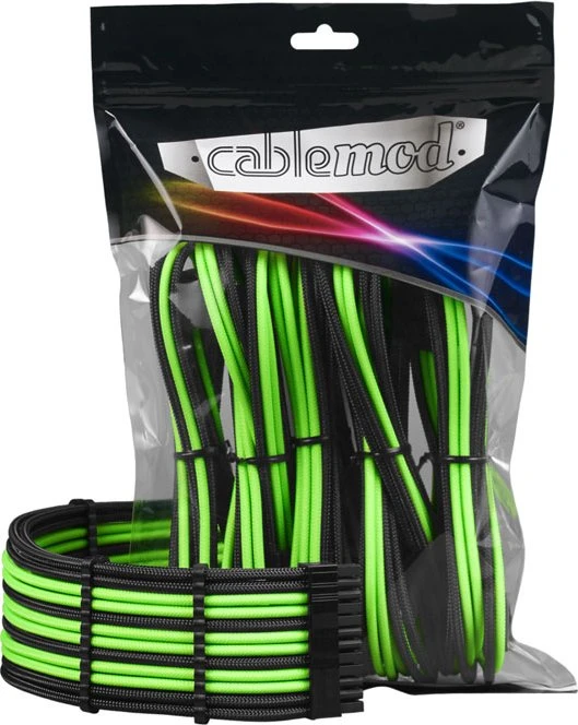 CableMod Pro ModMesh 12VHPWR Cable Extension Kit, schwarz/hellgrün