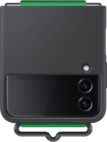 Samsung Silicone Cover with Strap für Galaxy Z Flip 4 schwarz