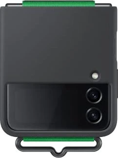 Samsung Silicone Cover with Strap für Galaxy Z Flip 4 schwarz