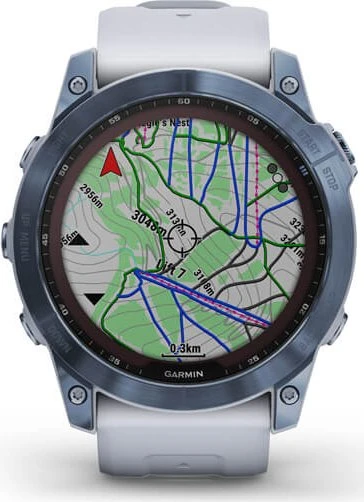 Garmin Fenix 7X Sapphire Solar blue dlc titan/whitestone