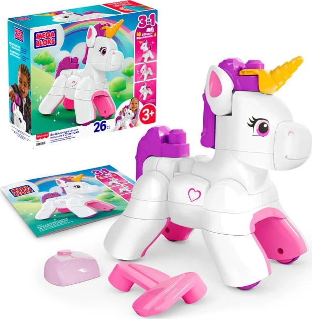 Mattel Mega Bloks Fisher-Price Bau- und Zaubereinhorn