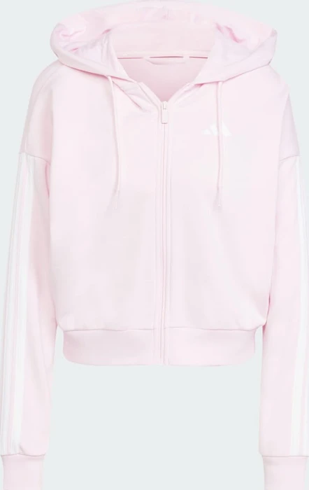 adidas Essentials 3-Streifen French Terry Hoodie clear pink/white (Damen)