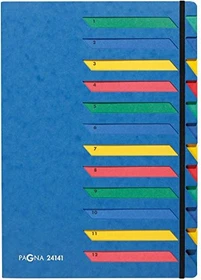 Pagna Deskorganizer Classic Ordnungsmappe, 12 Fächer, A4, blau