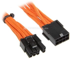 BitFenix Alchemy 6/8-Pin PCIe Verlängerung 45cm, sleeved orange (BFA-MSC-62PEG45OK-RP)