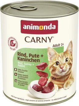 animonda Carny Adult Rind, Pute und Kaninchen, 19.20kg (24x 800g)