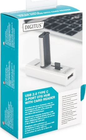 Digitus USB-Hub, 3x USB-A 2.0, USB-C 2.0 [Stecker]