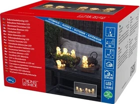 Konstsmide Acryl Lichterkette Pandabären klar LED 40x warmweiß