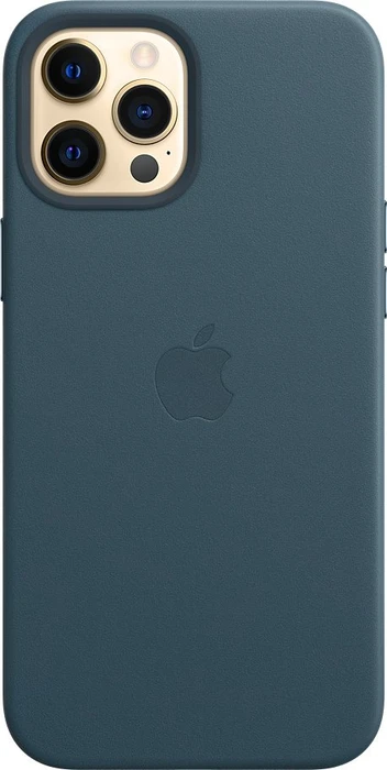 Apple Leder Case mit MagSafe für iPhone 12 Pro Max baltischblau