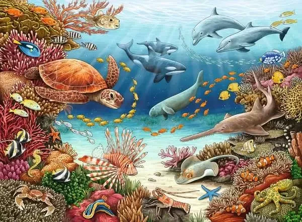 Ravensburger Puzzle Wieso? Weshalb? Warum? Meerestiere am Korallenriff