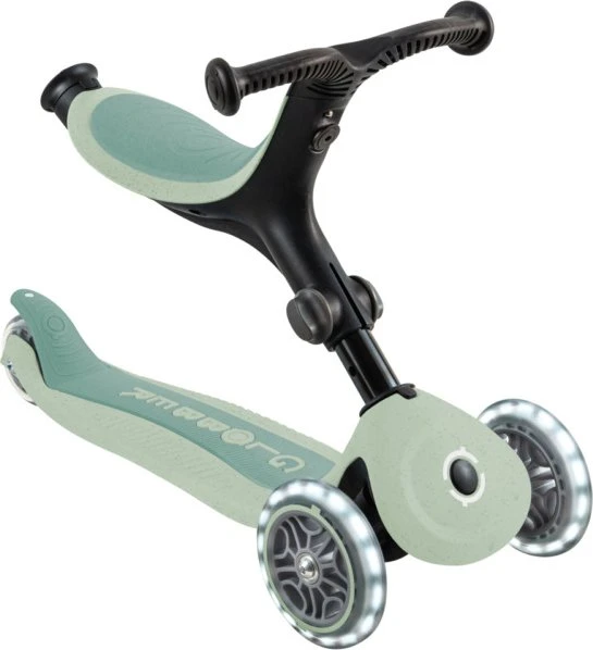 Globber Go Up Active Lights Ecologic Kickboard pistachio
