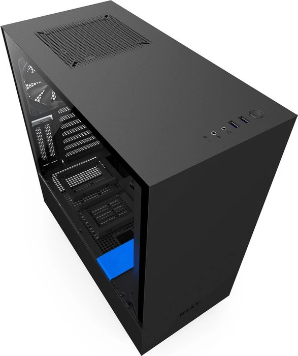 NZXT H500i schwarz/blau, Glasfenster