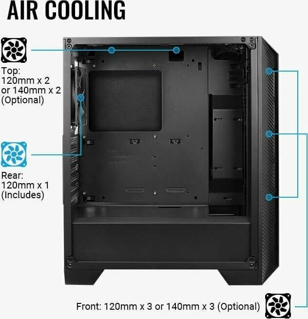 AeroCool Cylon Pro, weiß, Glasfenster