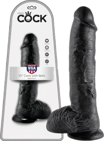 Pipedream King Cock 10" Cock with Balls black