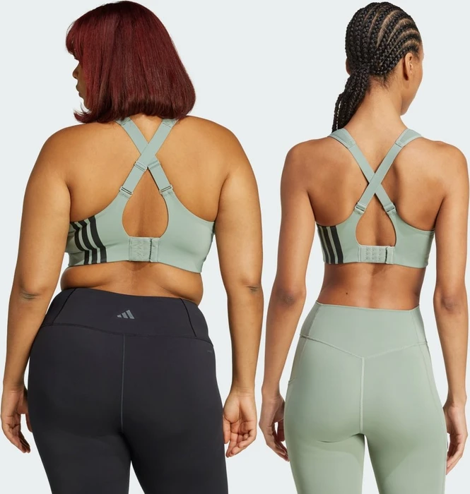 adidas TLRD Impact Training High Support Sport-BH silver green (Damen)