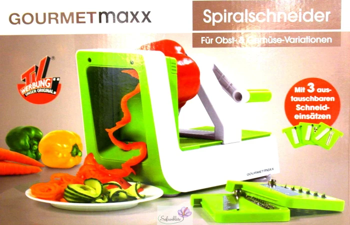Gourmetmaxx Deluxe Spiralschneider weiß-limegreen