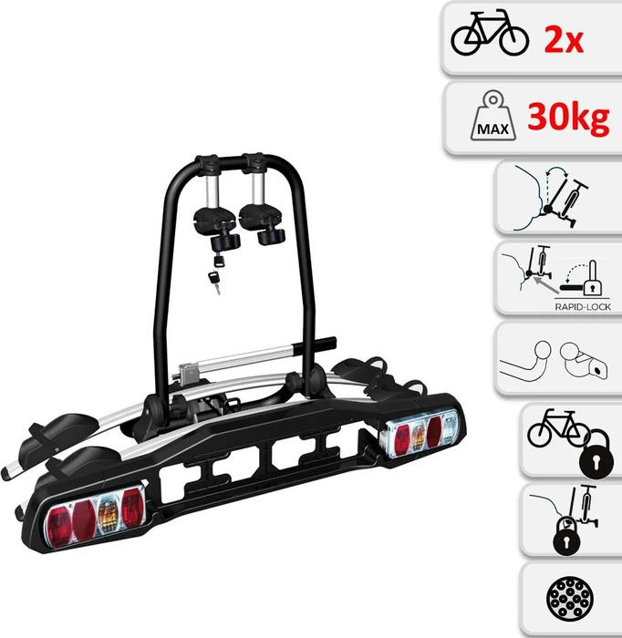Ximplio Ventus Fahrradträger für 2 Räder für Anhängerkupplung AHK