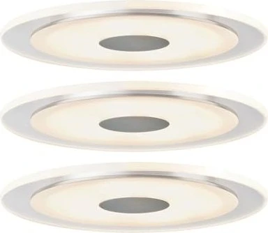 Paulmann Premium Line LED Whirl 6W Einbauleuchte alu satiniert, 3 Stück