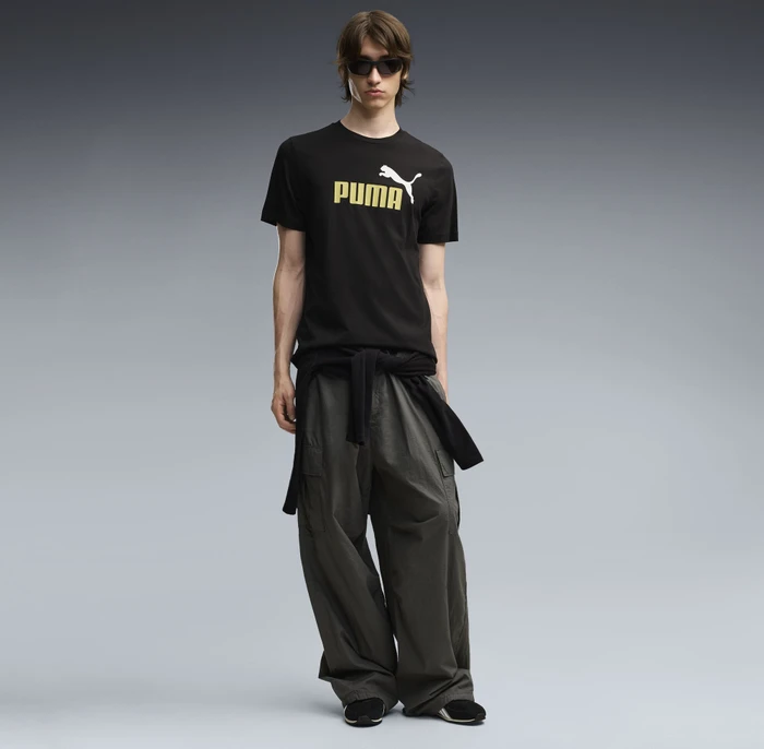 Puma Essentials 2 Colour No. 1 Logo T-Shirt kurzarm puma black/rustic olive (Herren)