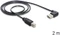 DeLOCK EASY-USB 2.0 Kabel, USB-A 90° horizontal gewinkelt [Stecker] auf USB-B [Stecker], 2m Vorschaubild