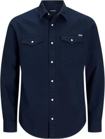 Jack & Jones Comfort Fit Jeans Hemd langarm dark navy (Herren)