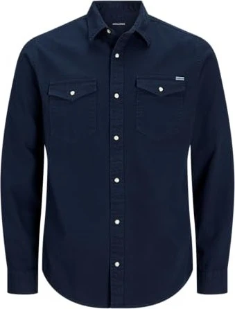 Jack & Jones Comfort Fit Jeans Hemd langarm dark navy (Herren)