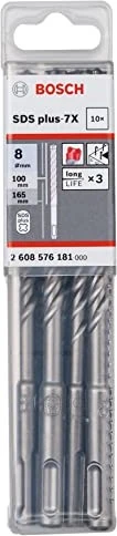 Bosch Professional SDS-plus-7X Hammerbohrer, 8x100x165mm, 10 Stück
